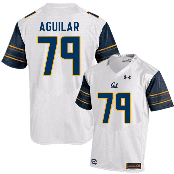 Men #79 Ender Aguilar Cal Bears College Football Jerseys Sale-White - Click Image to Close